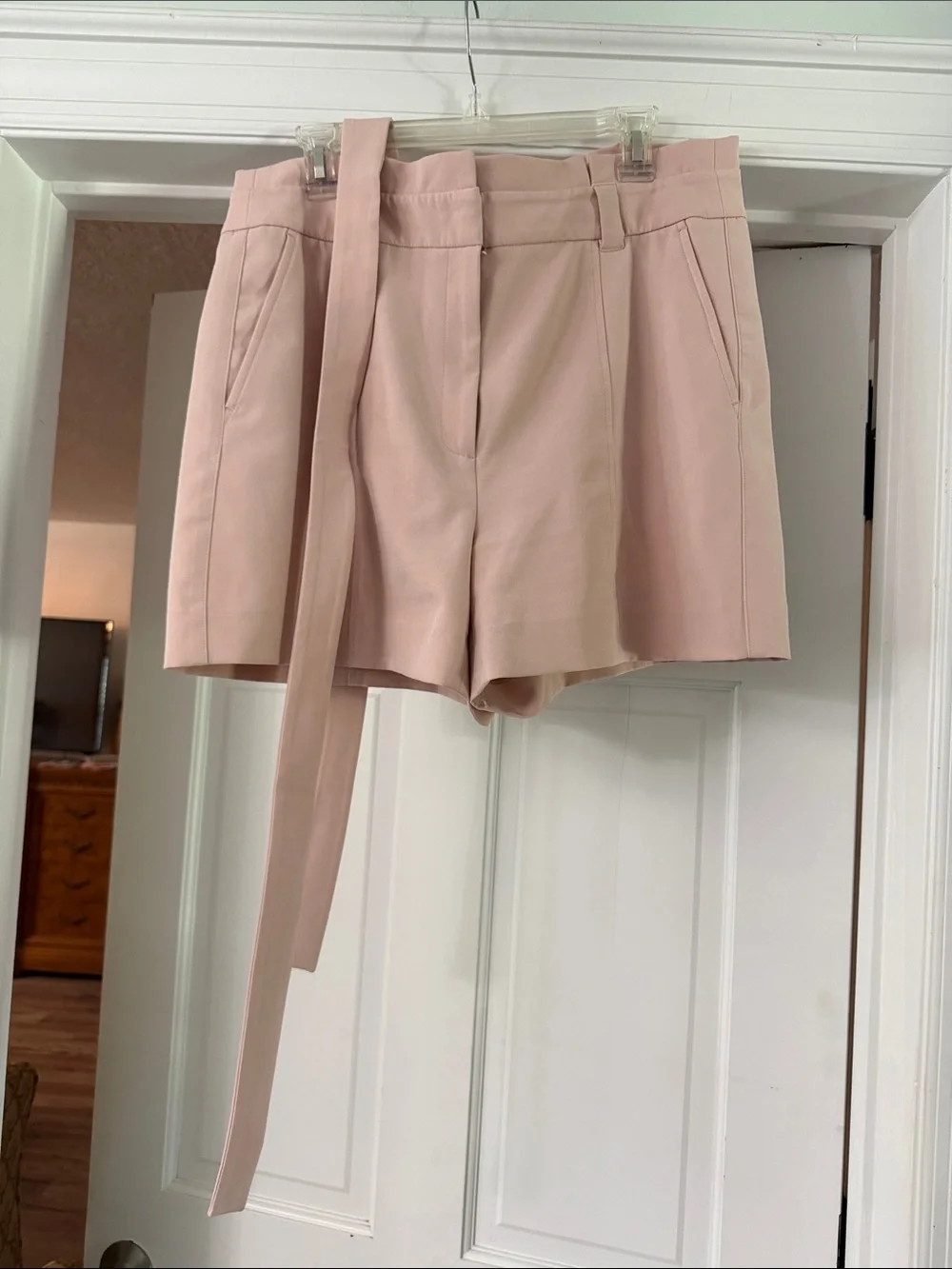 White House Black Market Blush Cream Tailored Shorts
